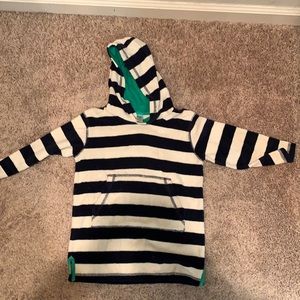 Mini Boden bye, size 3 to 4 years, cover up, stripped blue and cream color